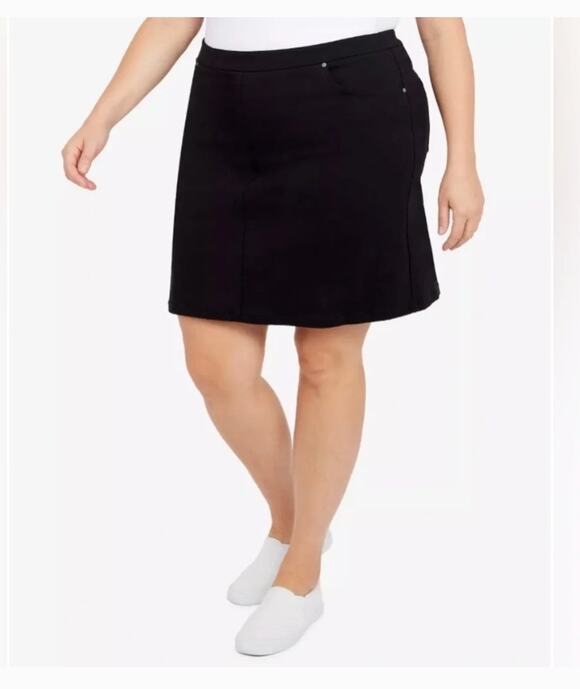 hearts of palm Dresses & Skirts - Hearts of Palm Black Tech Skirt Skort Sz 20W Golf Tennis Pickleball Stretch Chic